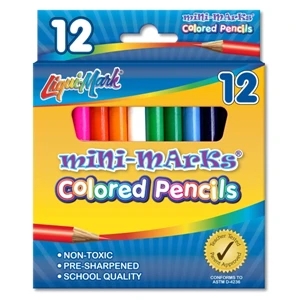 12 Pack of Mini Colored Pencils