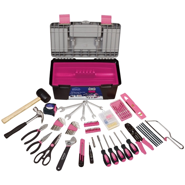 170 Pc. Household Tool Kit with Tool Box, Pink