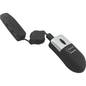 Compact Mini Mouse with 2 Port USB Hub