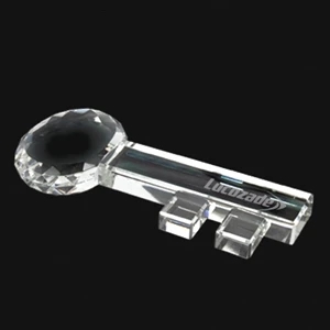Glass Crystal Key Paperweight