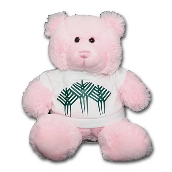 8" Bright Color Pink Bear - Image 1