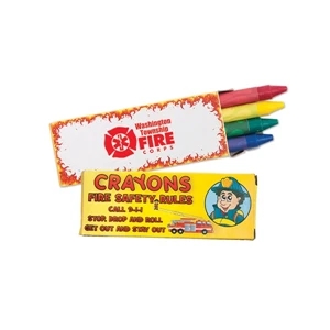 4 Pack Fire Safety Crayons