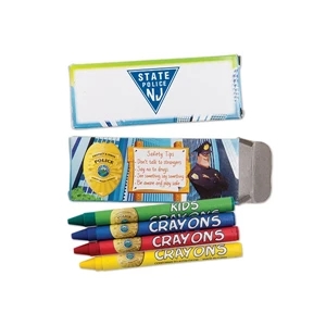 4 Pack Police Safety Crayons