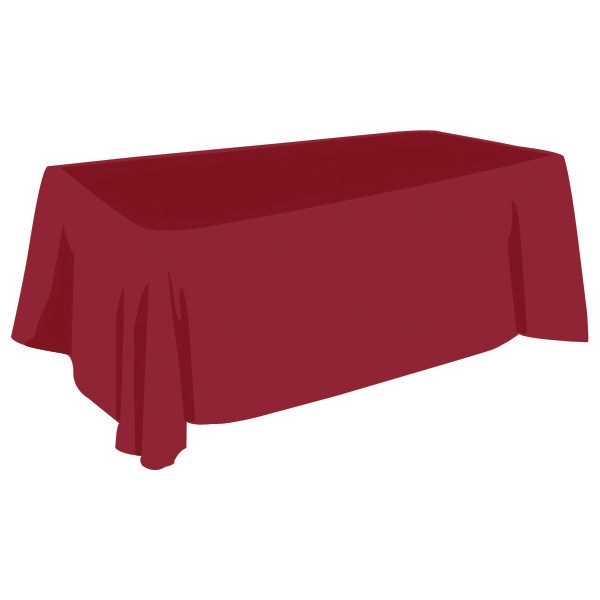 8 Ft. Blank Polyester Throw-Style Tablecloth - 3-DAY - Image 9