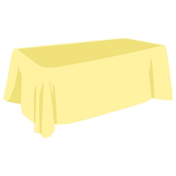 8 Ft. Blank Polyester Throw-Style Tablecloth - 3-DAY - Image 12