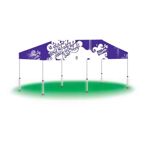 10' x 20' Tent Imprinted Logo Pop Up Tent-Full Digital - Image 1