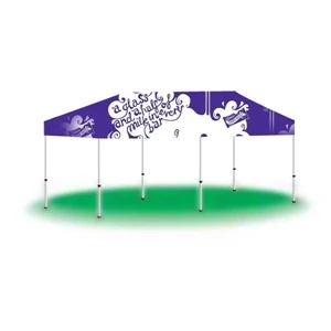 10' x 20' Tent Imprinted Logo Pop Up Tent-Full Digital