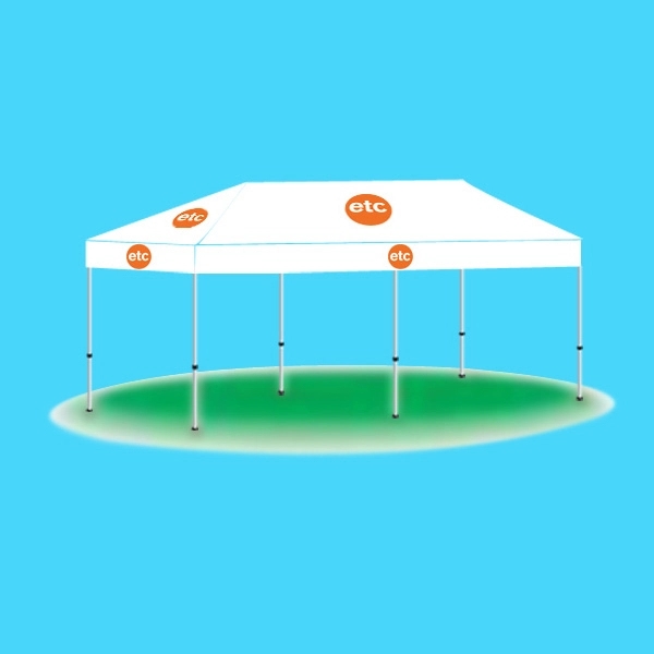 10' x 20' Custom Printed Tent Canopy-2 Color - Image 12