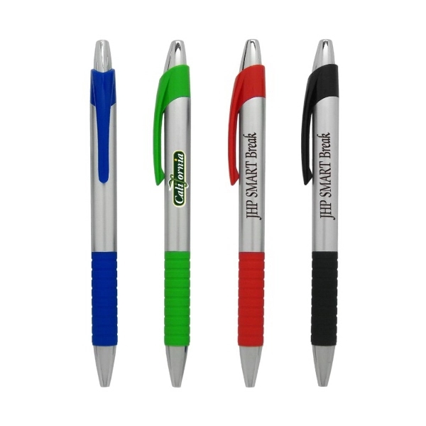 Click action Plastic Ballpoint Pen with full color process