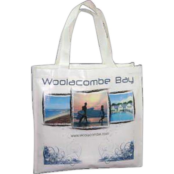 100% recycled nonwoven coated tote