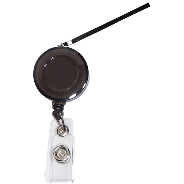 Round retractable badge holder with lanyard - Image 3