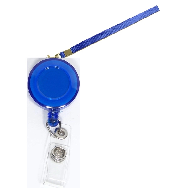 Round retractable badge holder with lanyard - Image 4