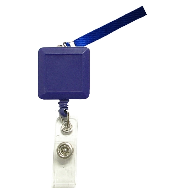 Square retractable badge holder with lanyard - Image 4