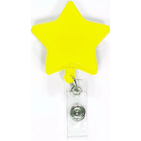 Star shape retractable badge holder with carabiner - Image 4