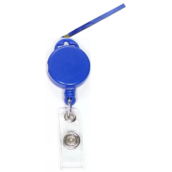 Round retractable badge holder with lanyard - Image 3