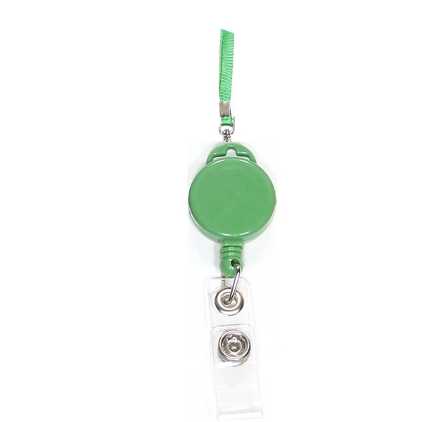 Round retractable badge holder with lanyard - Image 4