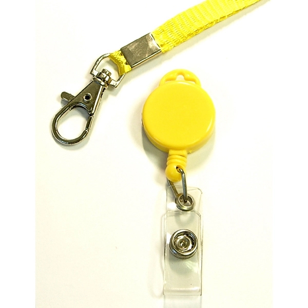 Round retractable badge holder with lanyard - Image 5