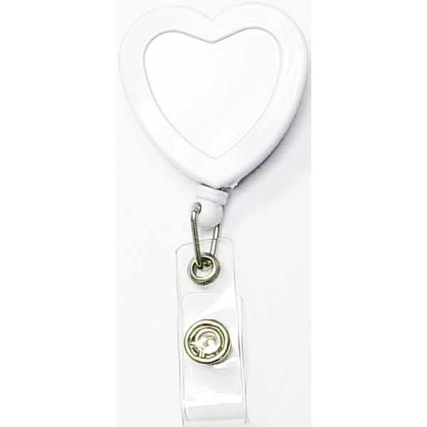 Heart shape retractable badge holder with lanyard - Image 5