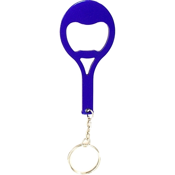 Tennis racket shape bottle opener key chain - Image 3