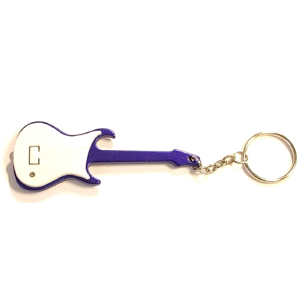 Guitar shape LED bottle opener keychain - Image 4