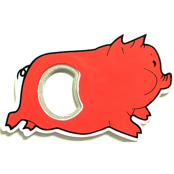 Jumbo size pig shape magnetic bottle opener - Image 3