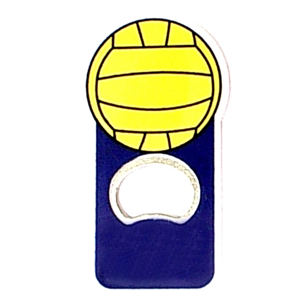 Volleyball shape magnetic bottle opener - Image 2