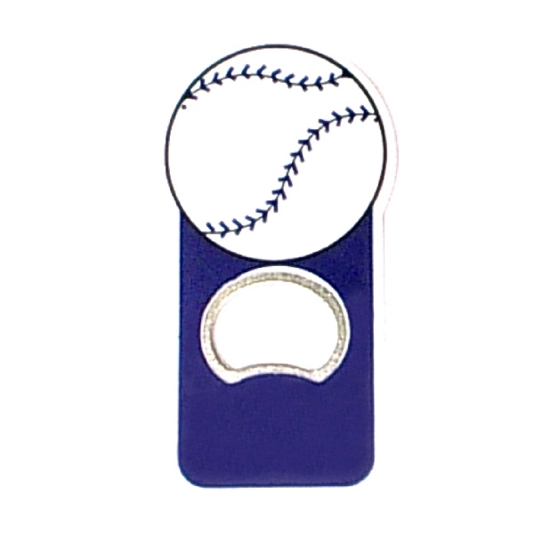 Baseball shape magnetic bottle opener - Image 2
