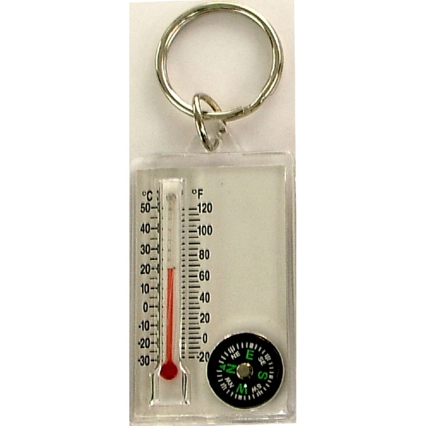 Compass and thermometer keychain - Image 2