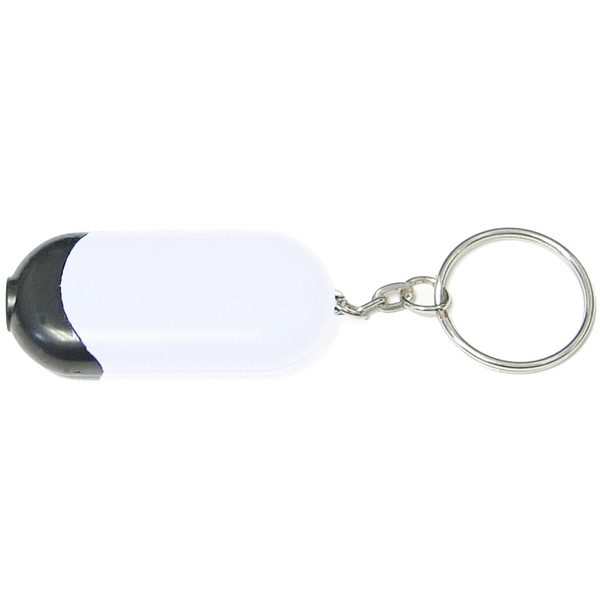 Mini rectangular flashlight with compass key chain - Image 6