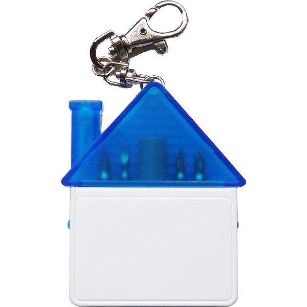 House shaped tool kit with 4 steel bits keychain - Image 2