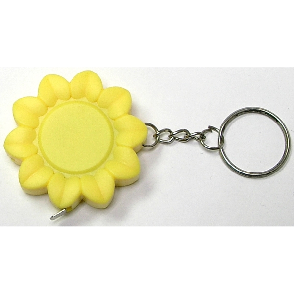 Sunflower shape tape measure key chain - Image 4