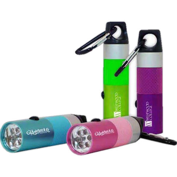 6 LED Two-Tone Flashlight with Carabiner