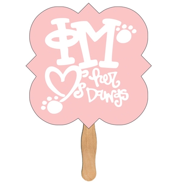 Square Clover Hand Fan - Image 1