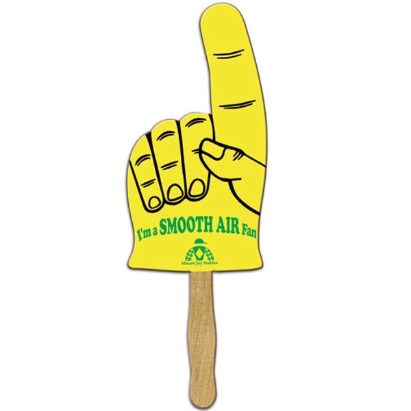 Hand Rally Hand Sign w/ 12" Wooden Stick