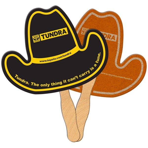 Cowboy Hat Recycled Hand Fan