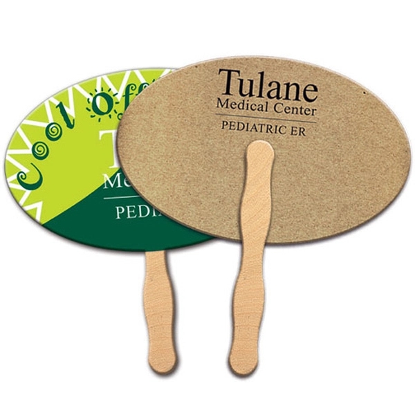 Oval/Football Recycled Hand Fan