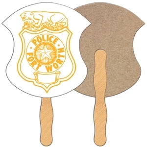 Badge Recycled Hand Fan