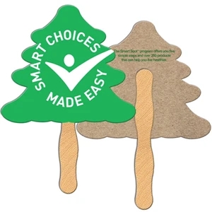 Evergreen Tree Recycled Hand Fan