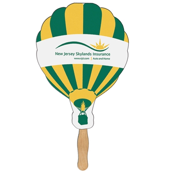 Hot Air Balloon Sandwiched Hand Fan - Image 1