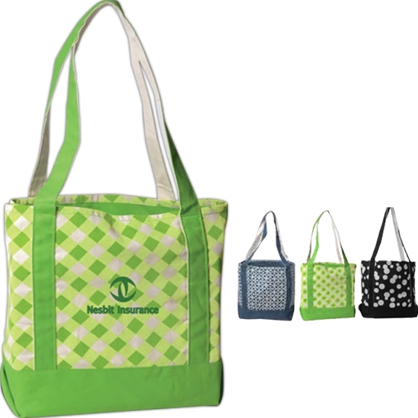 Printed Small Accent Boat Tote