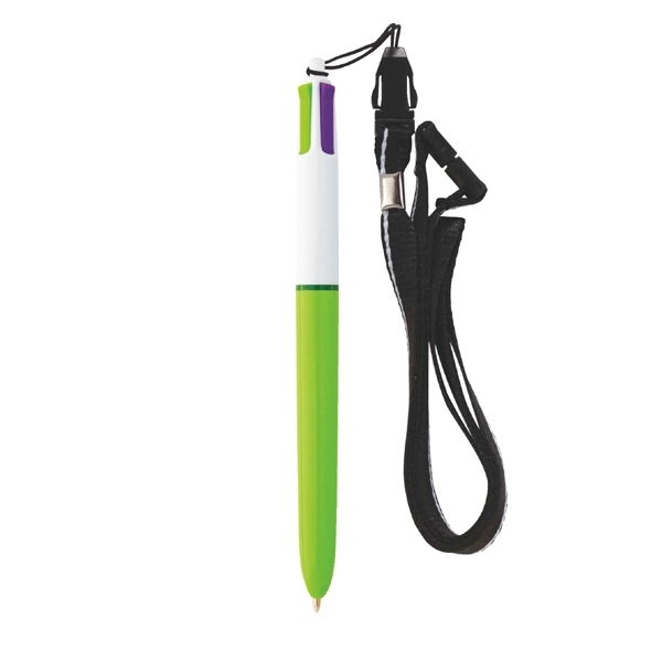 BIC (R) 4-Color (TM) Fashion Pen with Lanyard