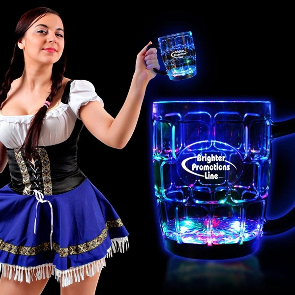 16 oz. MultiColor Flashing LED Glow Drinking Beer Stein