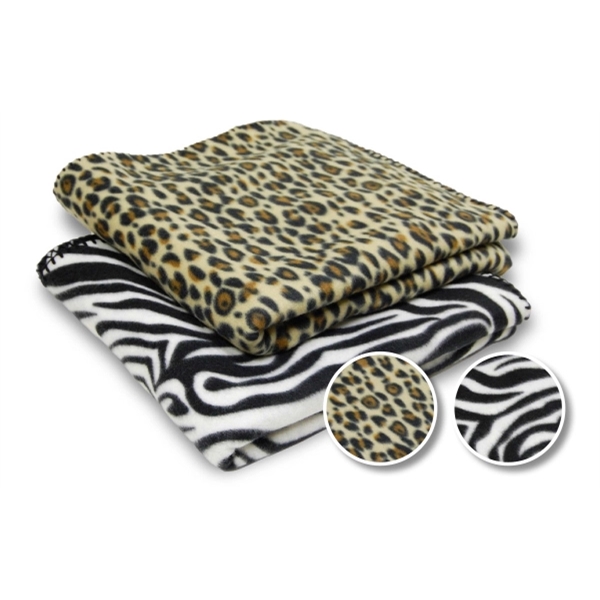 Animal Print Blanket (Blank) Leopard or Zebra Print