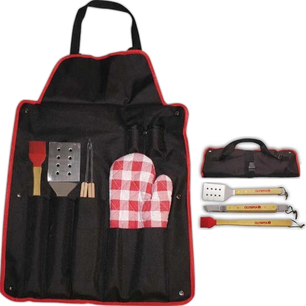 BBQ Set with Brush and Apron