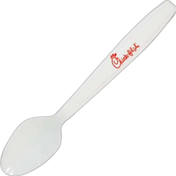 Extra Heavy Duty White Plastic Spoon