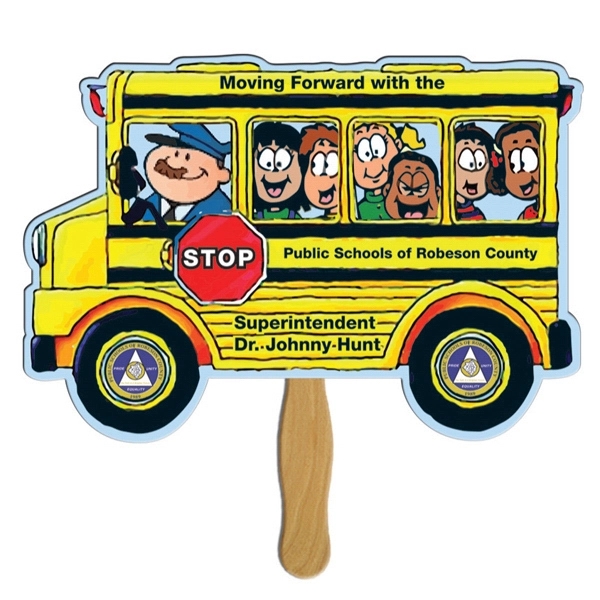 Bus Hand Fan Full Color - Image 1