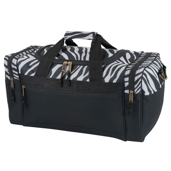 Poly Zebra Print Duffel Bag