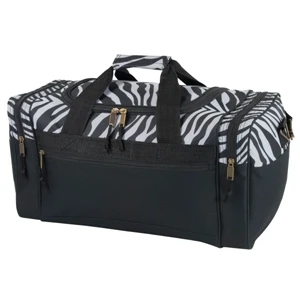 Poly Zebra Print Duffel Bag