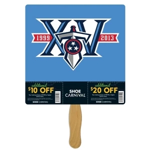 Square with perfs Coupon Hand Fan