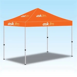 5ftx5ft Popup Canopy with Logo Graphic-2 Color
